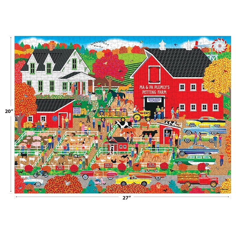 Cra-Z-Art Home Country 1000-Piece Plumly's Petting Farm Jigsaw