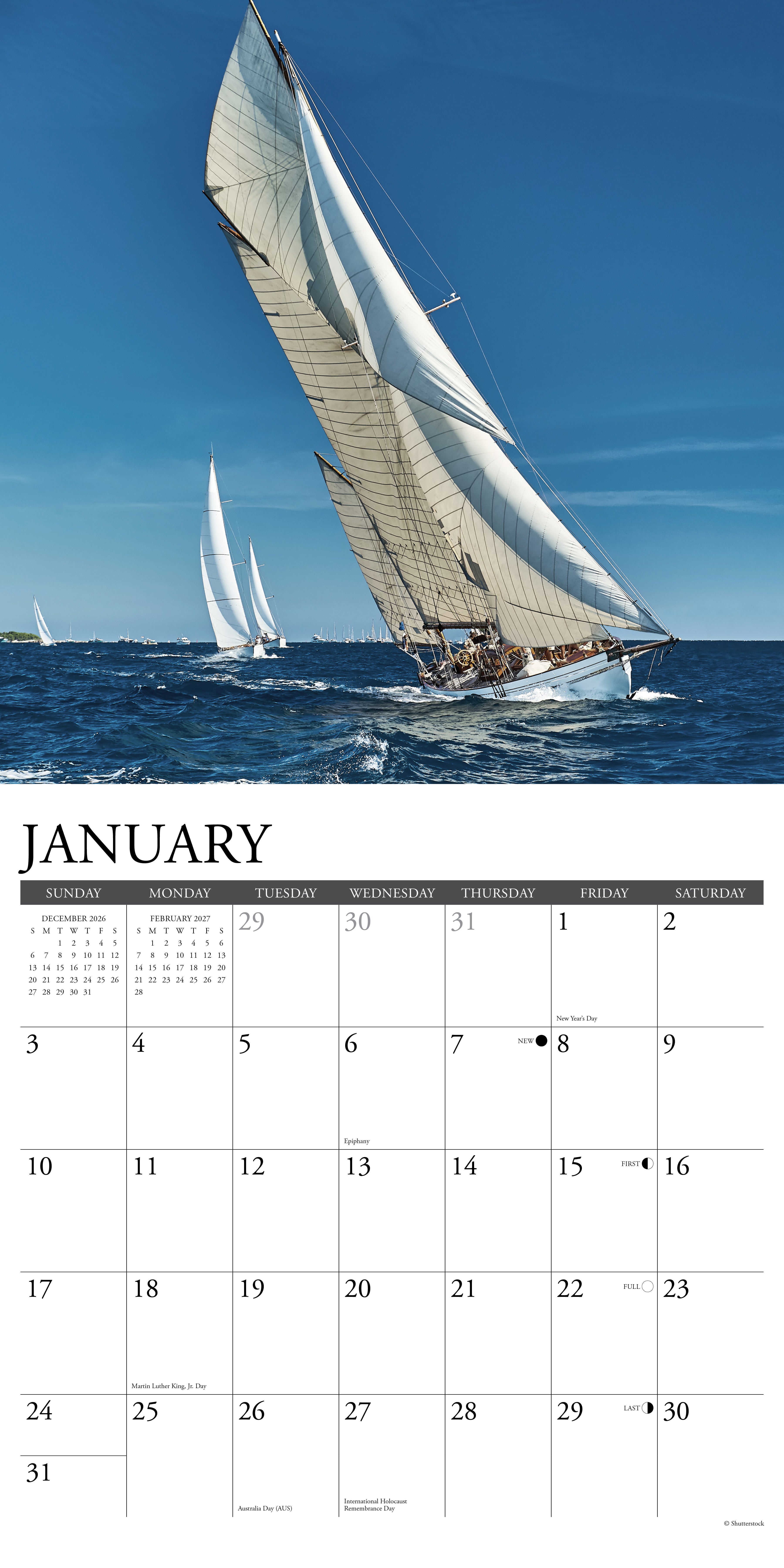 Willow Creek Press, Sailing 2027 Wall Calendar