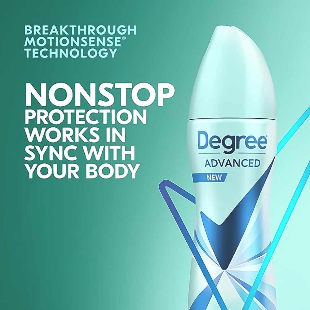 Degree Advanced Spray Antiperspirant Deodorant Shower Clean 3.8 oz (Pack of 4)
