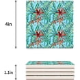 thumbnail image 3 of FMSHPON Leopard Tropical Plants Set of 6 Coaster for Drinks, Absorbent Ceramic Stone Coasters Cup Mat with Cork Base for Home Kitchen Room Coffee Table Bar Decor, 3 of 4