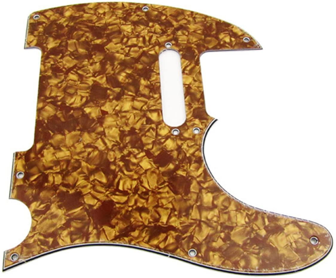 4ply Yellow Celluloid Pearloid Custom Guitar Pickguard for Tele Standard 