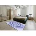 thumbnail image 4 of Ahgly Company Indoor Rectangle Patterned Medium Slate Blue Area Rugs, 7' x 9', 4 of 6