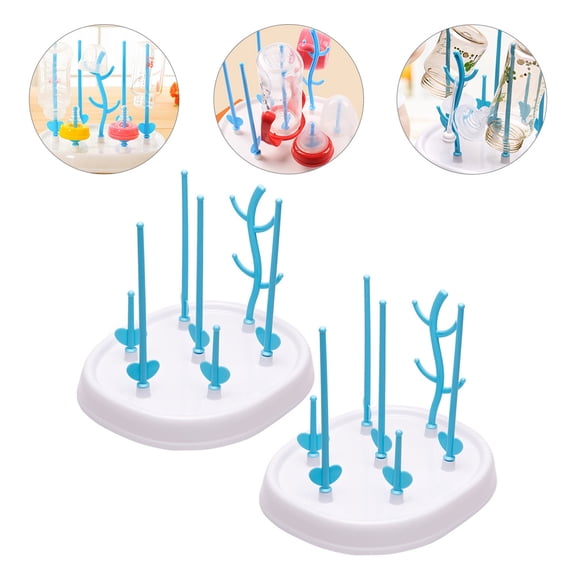 PAMINGONO 2pcs Detachable Bottle Drying Rack Feeding Bottle Space Saving Drying Stand And Easy To Clean Design For