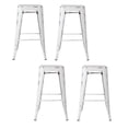 thumbnail image 1 of Heavenly Collection Antique White Metal Bar Stool, 1 of 1