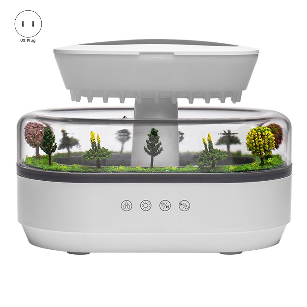 Aroma Humidifier Raindrop Air Humidifier Light White Noise Essential Oil Diffuser Ultrasonic Fragrance Diffuser US Plug