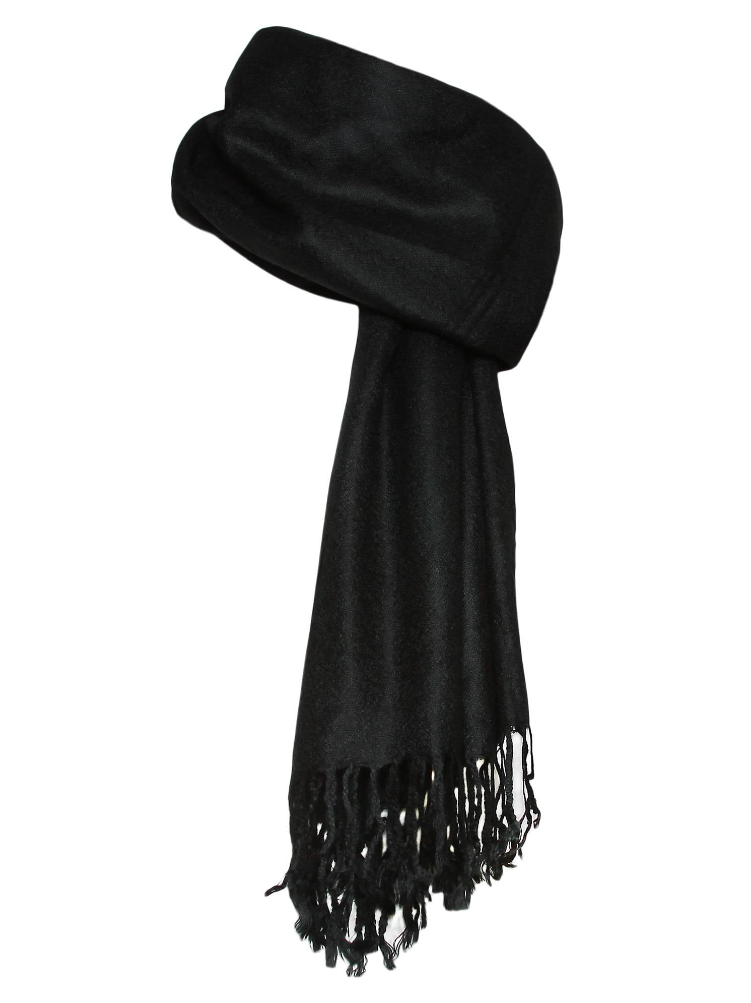 Black scarf pashmina black shawl for women