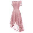 thumbnail image 3 of WEAIXIMIUNG Robes d'Invité de Mariage Tendance pour Femmes Printemps 2024 Grande Taille Robe Épaules Dénudées Haute Basse Ligne A Robe de Cocktail de Mariage Rouge s, 3 of 4