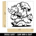 thumbnail image 2 of Rampaging Rhino Football Athletic Sports Self-Inking Rubber Stamp Ink Stamper - Fuchsia Ink - Small 1 Inch, 2 of 7