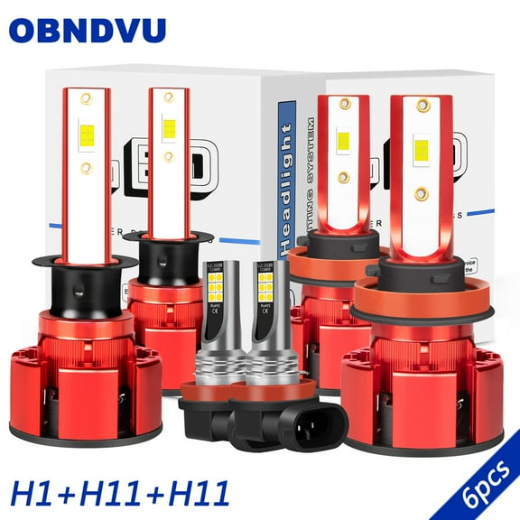 For Kia Sorento 2011 2012 2013 LED Headlight H1 H11 High/Low Beam H11 Fog Light Bulbs Kit 6x