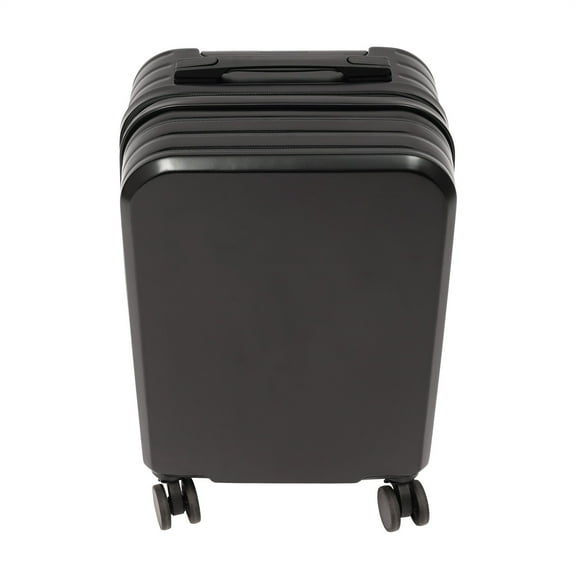 TFCFL 20" Travel Luggage Suitcase Black Portable Carry On Luggage Suitcase with Cup Holder
