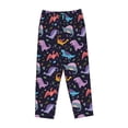 thumbnail image 6 of Uemuo Cartoon Dinosaur Pattern Women's Wide Leg Palazzo Lounge Pants with Pockets Light Weight Loose Comfy Casual Pajama Pants-X-Large, 6 of 9