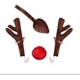thumbnail image 2 of 4 Picese Christmas Car Deer Reindeer Antlers Vehicle With Red Nose Antlers Tail Jingle Bells Car Costume Kit For Xmas Decoration Festival Gift Present, 2 of 4
