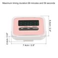 thumbnail image 2 of Uxcell Digital Timer, Small Count Down/ UP Clock  with Magnetic, Big LCD Display Kitchen Timer Pink, 2 of 5