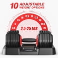 thumbnail image 2 of Juego de mancuernas ajustables QIPAKA de 25 kg (55,12 libras) 10 en 1, 2 of 8