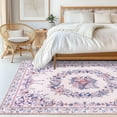 thumbnail image 2 of 5x7 Pink Area Rug for Bedroom Girls, Soft Butterfly Insect Print Rug, Non Slip Low Pile Throw Rugs with Rubber Backing Washable Indoor Rug, Stain Resistant Carpet for Living Room Dining Room Office, 2 of 9