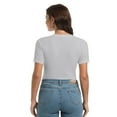 thumbnail image 4 of Fall Clothes Womens Crewneck Ribbed Long Sleeve Shirts Slim Fitted Tee Casual Basic Tshirt Top, 4 of 6