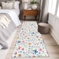 thumbnail image 4 of Pink Spring Floral 2'x6' Runner Rugs for Hallway Kitchen Bedside Non Slip Washable, Elegant Pastoral Flowers Butterfly Entryway Rug Runners with Rubber Backing, Long Carpet Runner for Laundry Room, 4 of 8