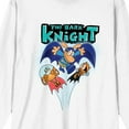 thumbnail image 2 of Dog Man "The Bark Knight" Adult White Long Sleeve Tee-Small, 2 of 4