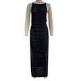thumbnail image 4 of Vestido De Punto Vestido maxi de ganchillo para mujer Traje de playa con abertura lateral y cuello redondo sin espalda (Negro S) Cgtredaw Para estrenar, 4 of 7