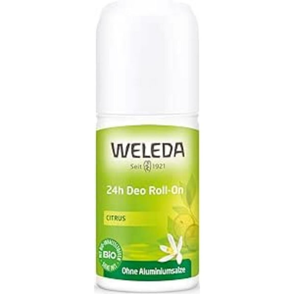 Weleda 24 Hour Roll-On Deodorant, Citrus,Yellow 1.7 Fluid Ounce
