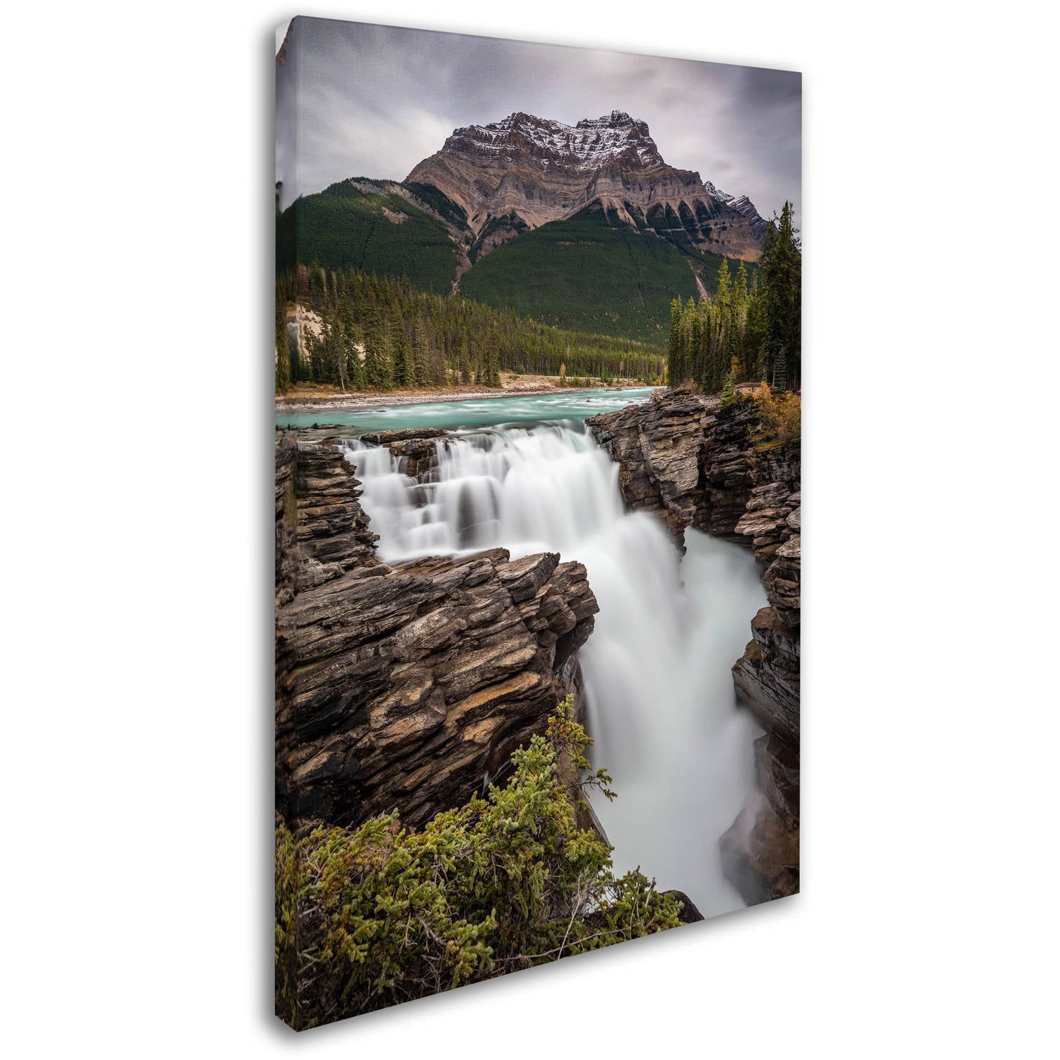 Trademark Fine Art 'Athabasca Falls' Canvas Art by Pierre Leclerc