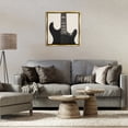 thumbnail image 4 of Stupell Industries Contemporary Black Electric Guitar Gold Floating Frame Canvas Art, 25 x 25, by Deborah Revell, 4 of 8