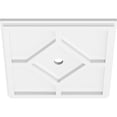 thumbnail image 2 of 12"OD x 1"ID x 4"C x 1"P Embry Architectural Grade PVC Contemporary Ceiling Medallion, 2 of 11
