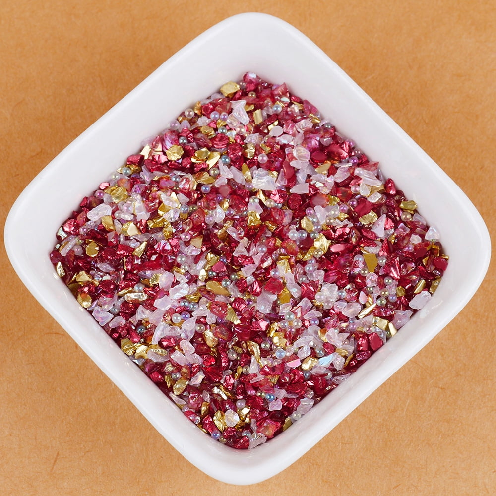 Namzi 20g Crushed Glass Chips Multi-Color Glitter Stones for Nail Art, Vase Filler, Craft Projects Decor,B11