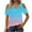 Sky Blue, variant on Fesfesfes Women's Open-Shoulder Tops Summer Casual Short Sleeves V-Neck Blouses Comfortable Loose Party Clothes Fashionable Outdoor T-shirt(Yellow,M)