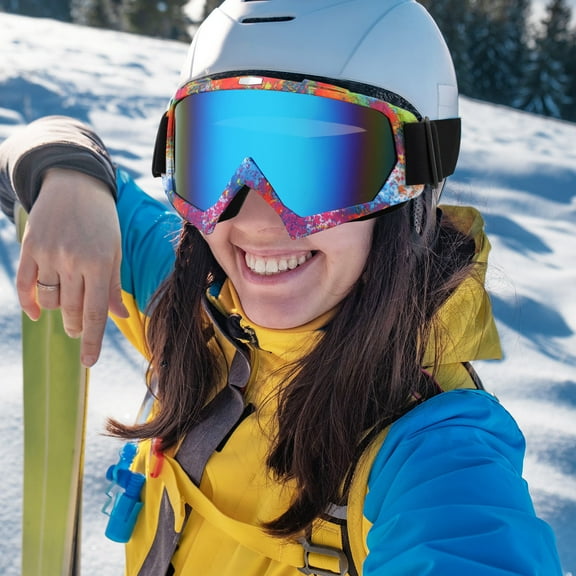 YOHAVEN Outdoor Windproof Ski Goggles, UV Protection Snow Eyewear, Comfortable Winter Skiing Goggles for Men Women, Snowboarding, Snow Sports Holiday