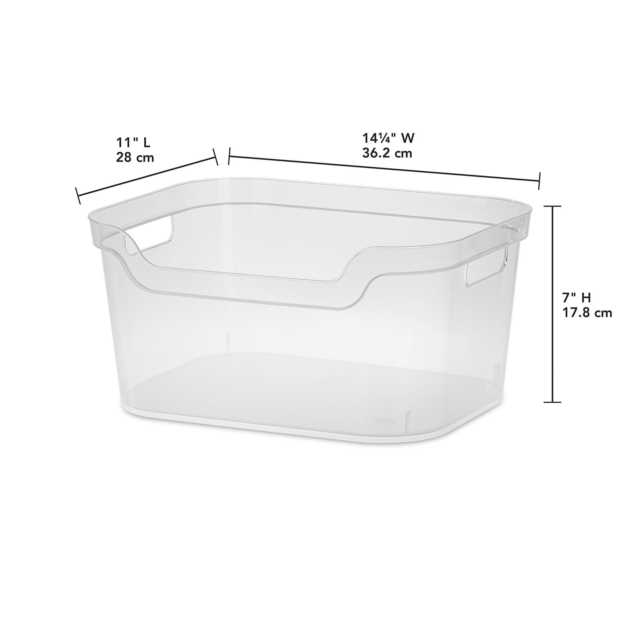 Large Storage Tote with Lid, 11x6x7.5-in.