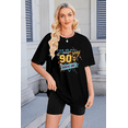 thumbnail image 3 of ALLTB 90s Outfit for Women Take Me Back to The 90's Shirt Vintage T-Shirt Casual 90s Nostalgia Short Sleeve Tops, 3 of 6