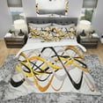 thumbnail image 2 of Designart 'Gold and Silver Helix' Modern & Contemporary Bedding Set - Duvet Cover & Shams, 2 of 4
