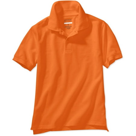 George Boys School Uniforms Short Sleeve Polo Shirt with Stain Resistant Scotchgard Treatment
