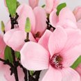 thumbnail image 4 of 1 pack de Fleurs imitation magnolia à Tige Courte Blanche à 2 Têtes, 4 of 11