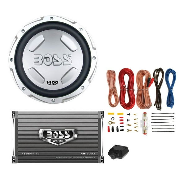 BOSS CX122 12" 1400W Car Power Subwoofer Sub Woofer and Amplifier and Amp Kit