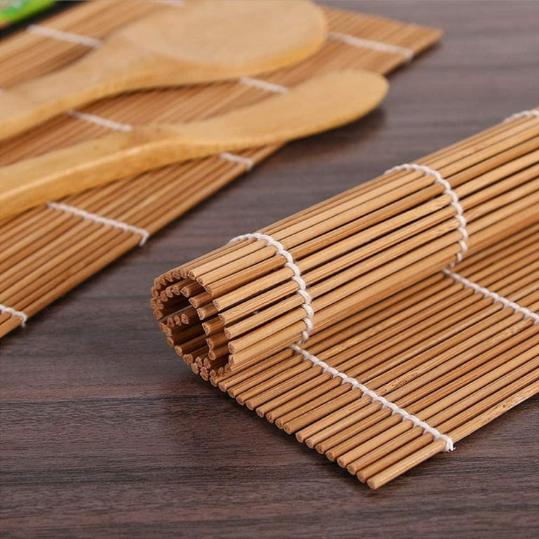 9pcs DIY Reusable Bamboo Rolling Mat Sushi Making Kit Home Rice Spreader  Party