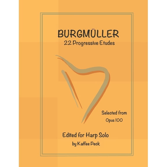Burgmuller for Harp Solo: 22 Progressive Etudes Selected from Opus 100, (Paperback)