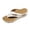 White, variant on Wensltd Womens Vacation Sandals Comfortable Round Toe Slip On Thong Style Wedge Sandals for Summer Outdoor Wear Brown