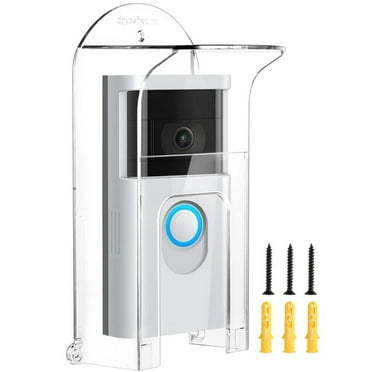 Transparent Door Bell Cover, Rainproof Doorbell Protector, Plastic Door Bell Shield, Weatherproof Doorbell Protective Cover Compatible with Ring 1/2/3/4/Pro/Pro 2/Wired Video Doorbells