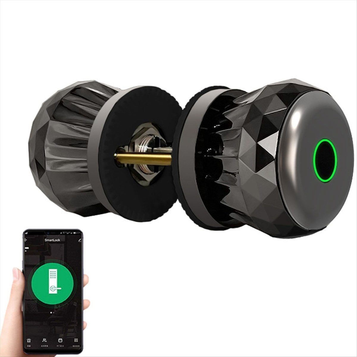 Wireless Fingerprint Deadbolt Security Tuya Smart Door Lock Door Knob with App Control for Home Digital Unlock