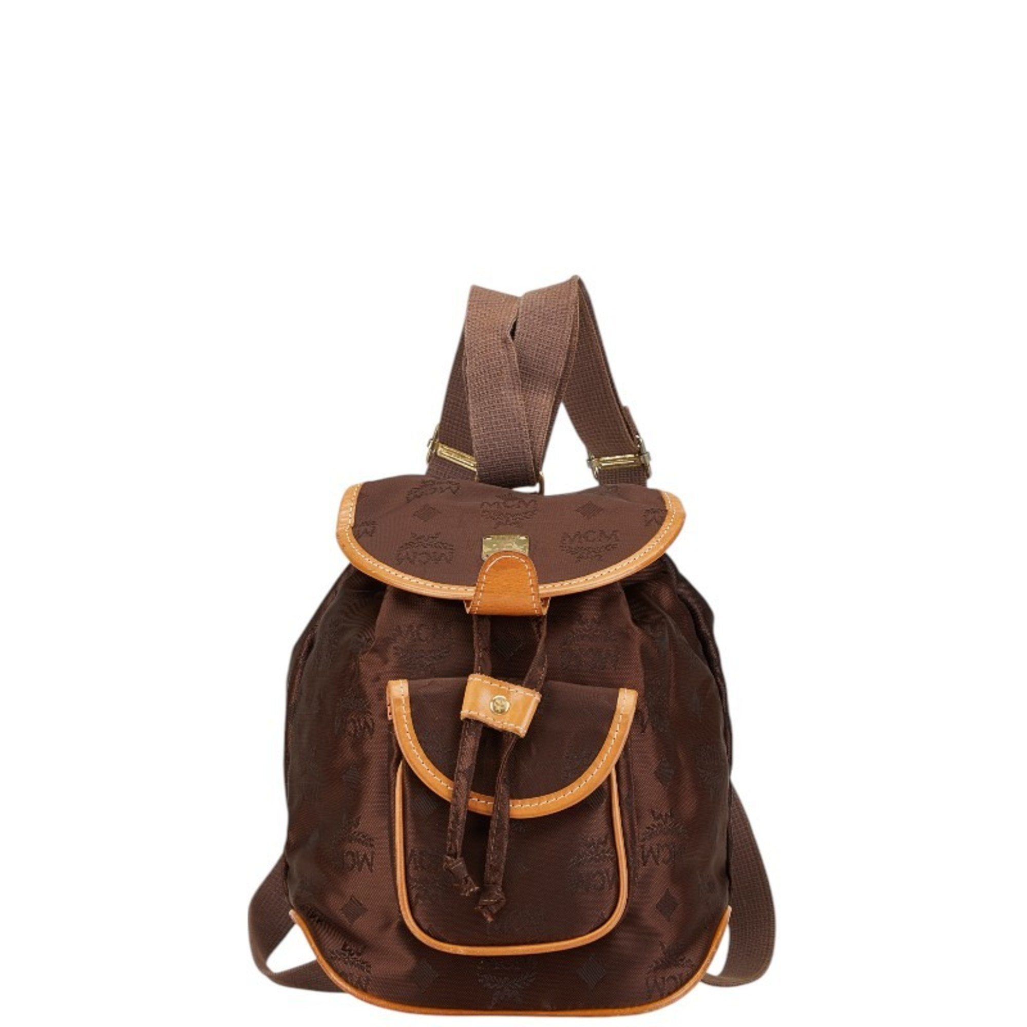 (L5) MCM Backpack Bag Brown PVC MCM PVC Backpacks | Mercari main image 2