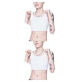 thumbnail image 2 of Qarigey Camiseta sin mangas chaleco moldeador de senos camisa pecho Trans adelgazamiento ropa interior elástica fortalecer reforzado Blanco L 2piezas, 2 of 6
