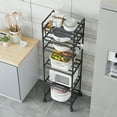 thumbnail image 2 of InsCrazy Storage Cart with Drawers Kitchen Rack Trolley Floor Standing Layer Household Storage for Kitchen, 2 of 6