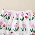 thumbnail image 5 of Toddler Girl Clothes Layered Ruffle Top Floral Shorts Cute Toddler Girls Summer Outfits 2Pcs Clothing Set Girls Summer Set 3-24 Months,12-18 Months, 5 of 7