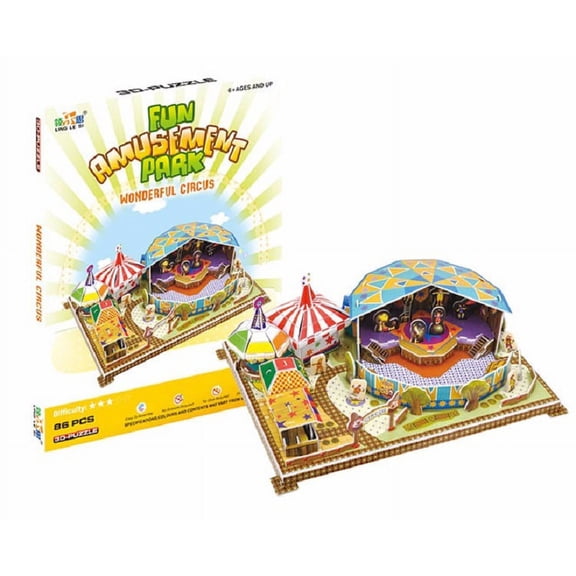 Big Daddy's 3-D Puzzle Building Set, Fun Amusement Park Series, Create A Circus