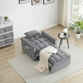 thumbnail image 3 of Sofa bed chair 3 in 1 convertible, recliner, single recliner, suitable for small Spaces with adjustable back black dark grey, 3 of 5