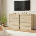 thumbnail image 6 of Goldensoil 8 Drawer Dresser for Bedroom with Storage Drawers, 54" x15.9" x  32", Wood Color, 6 of 7
