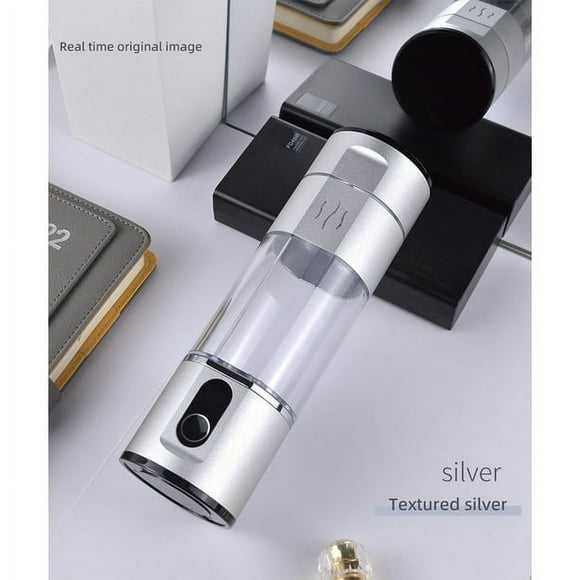 ALKA hydrogen water generator Hydrogen Rich Water Bottle Generator Max Concentration Molecular Up to 5000PPB Portable -Silver color