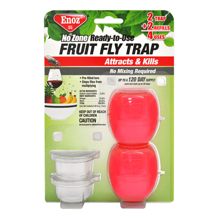 UPC 070922049883 product image for Enoz No Zone Ready-to-Use Fruit Fly Trap  Attracts & Kills Fruit Flies  4 Uses | upcitemdb.com